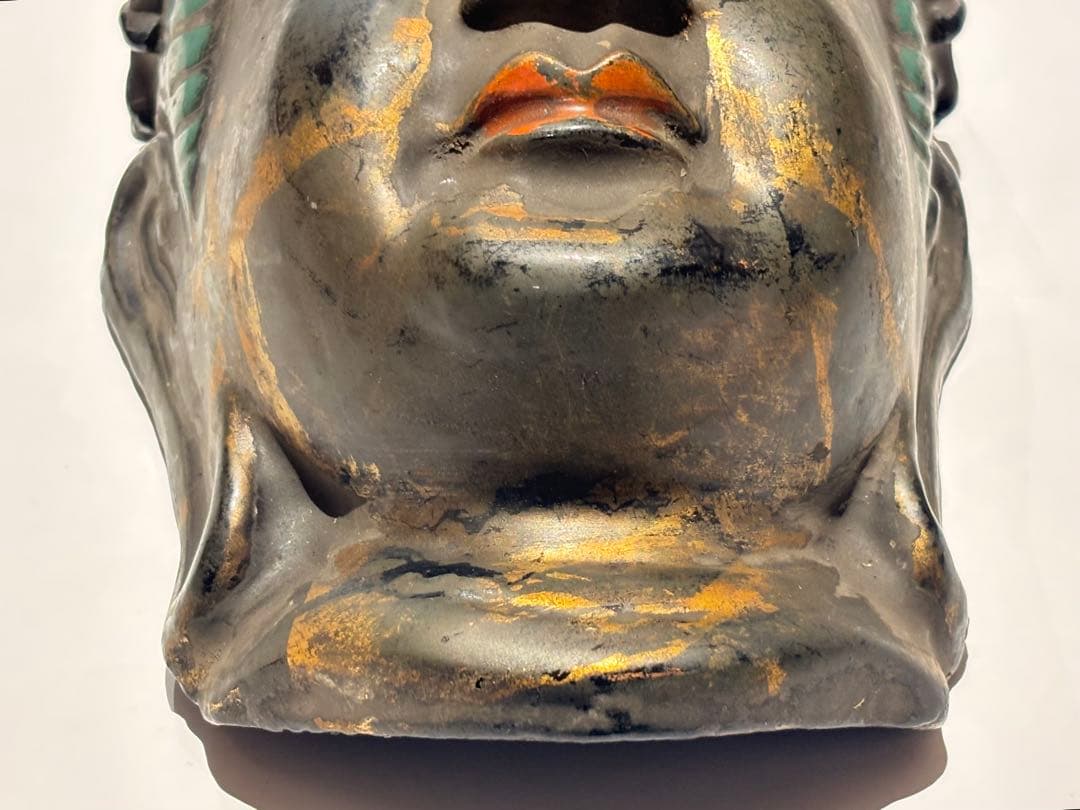 「木製面 月光菩薩」木製 1面|仏教美術 仏像 お面 アンティーク