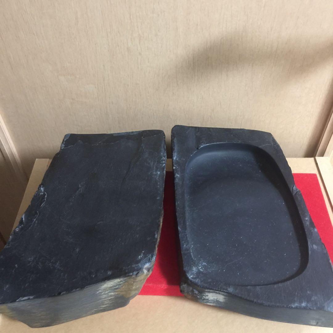 龍渓 一石作 硯 4094g 未使用