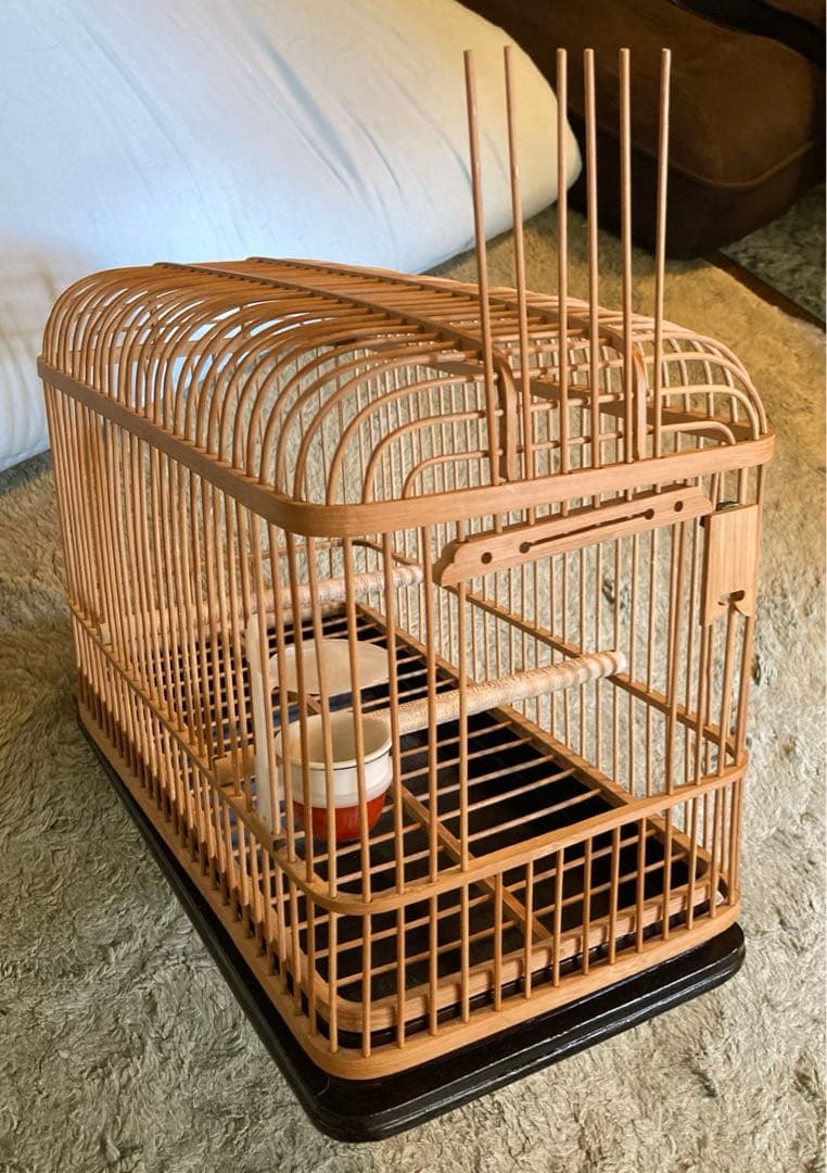 インテリアに如何？　大名籠①　メジロ籠　37Ｘ26Ｘ19