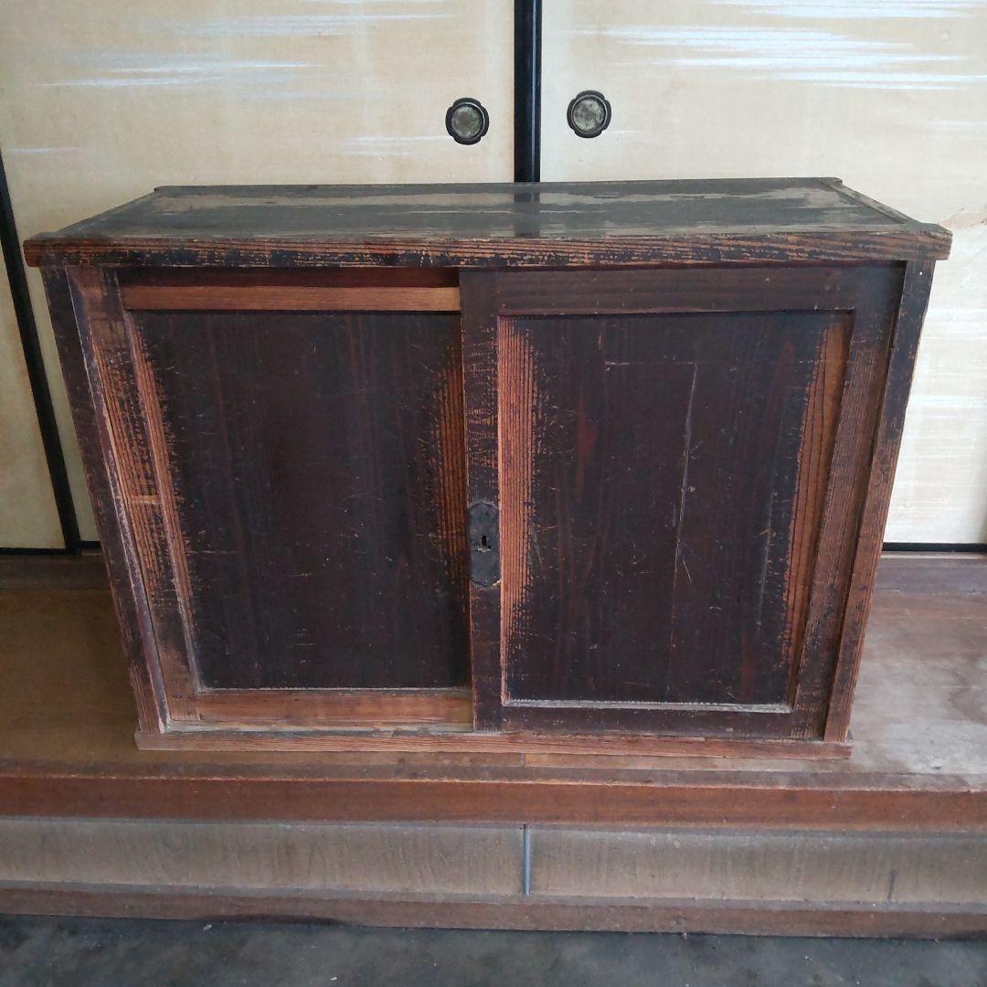 昭和レトロ　戸棚　縦45cm横106cm高さ75cm