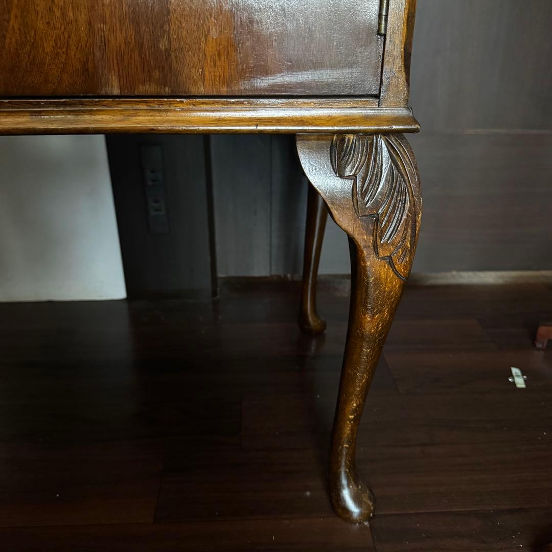 アンティーク　木製レコードラック　ミュージックキャビネット　ミッドセンチュリー