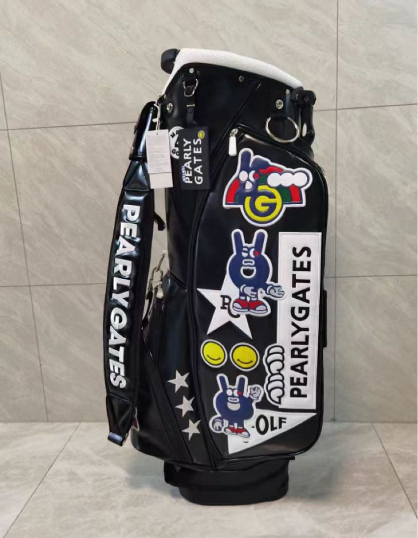 PEARLY GATES 黒 キャディバッグ ゴルフバッグ スタンドバッグ