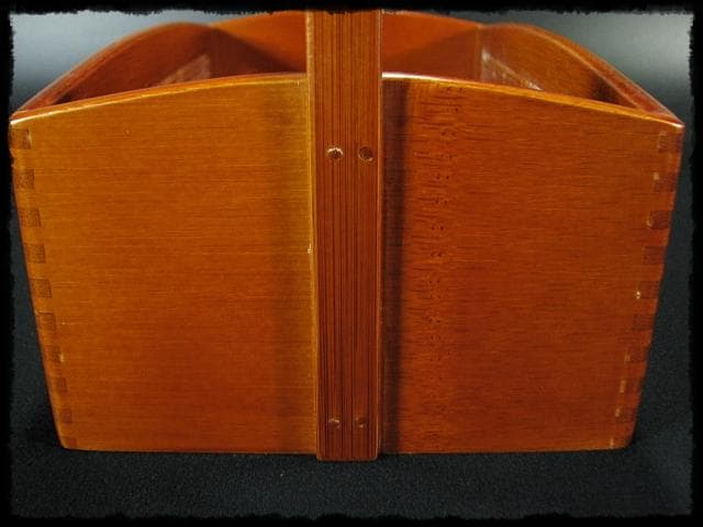 春慶 格子飾 煙草盆 組子 細工 竹 莨盆 茶道具 露地道具 f328