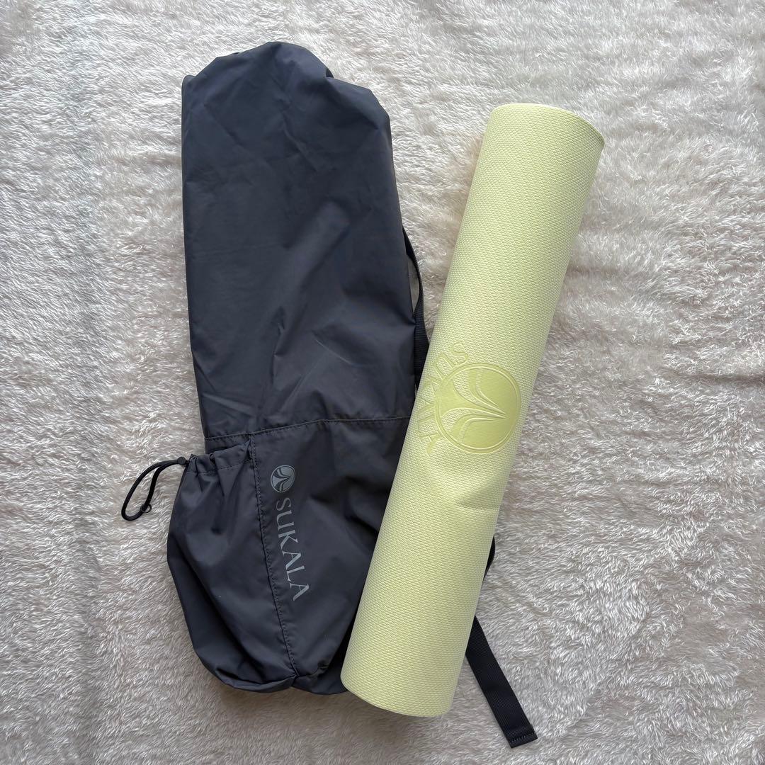 SUKALAヨガマット イエロー　収納バッグ付き