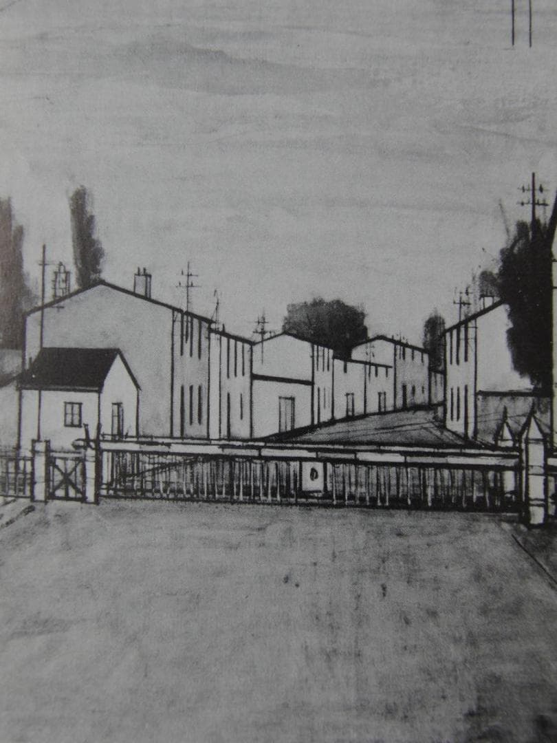 ベルナール・ビュッフェ「Le passage a niveau a Arcay」