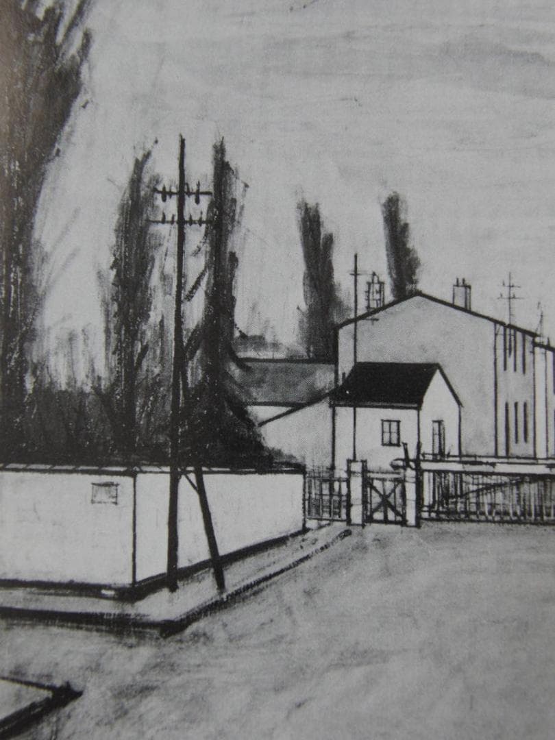 ベルナール・ビュッフェ「Le passage a niveau a Arcay」