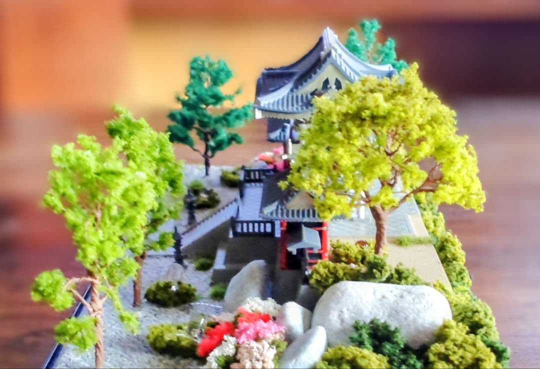 日光東照宮陽明門ケース付きジオラマ模型