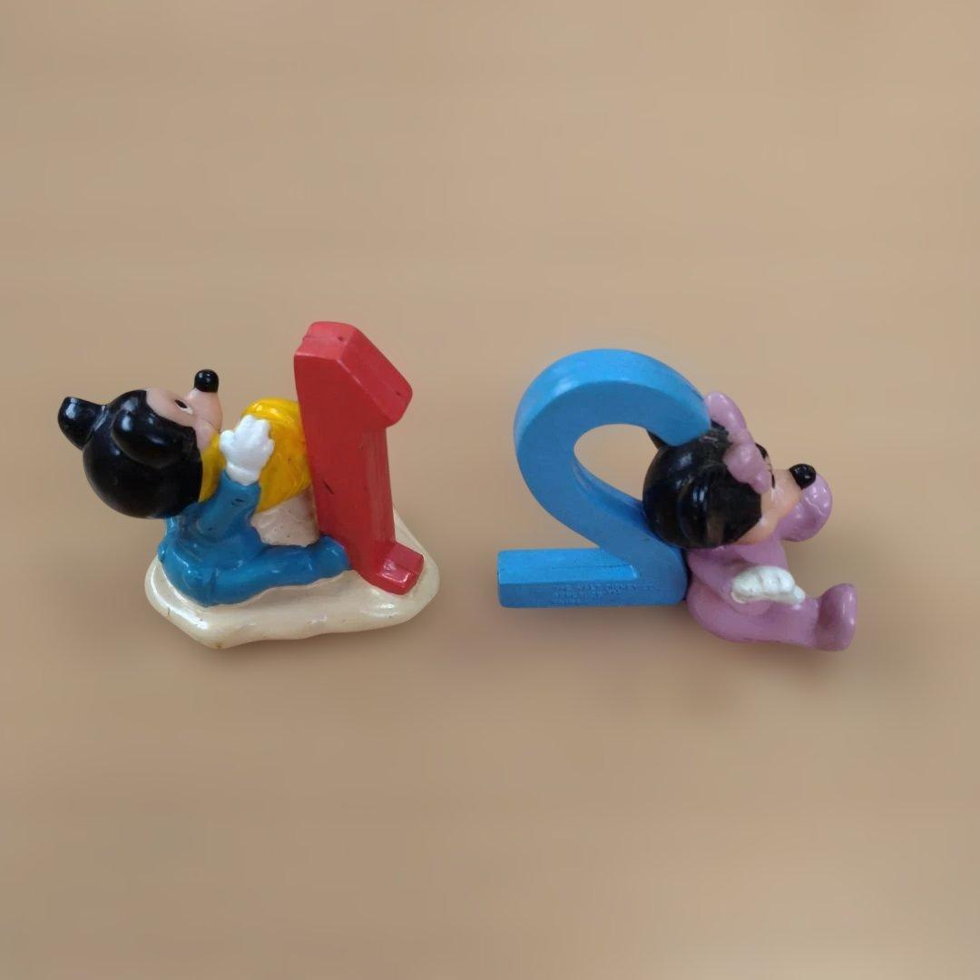 ディズニー仲間たち　数字フィギュア　ソフビ　レトロ　　レア