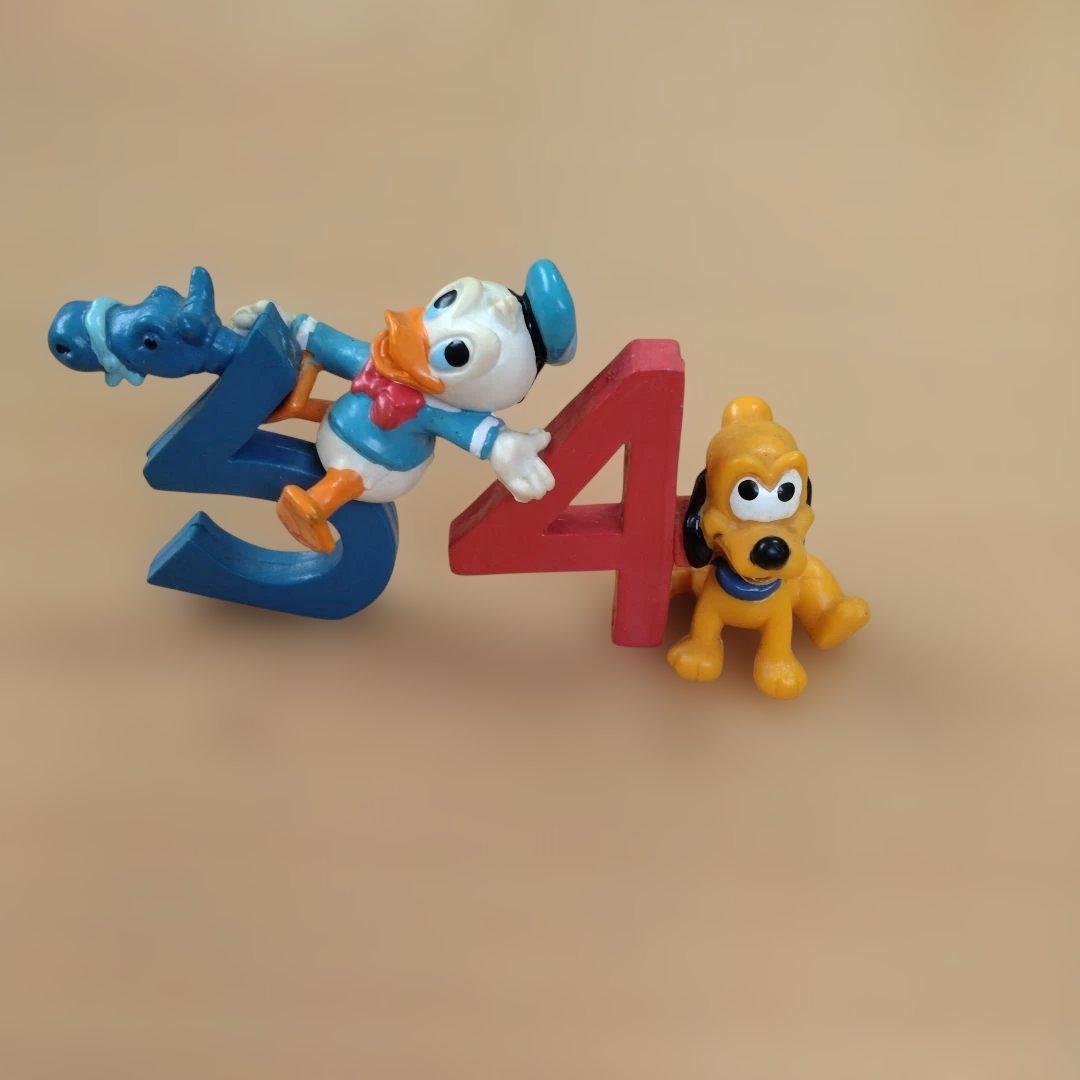 ディズニー仲間たち　数字フィギュア　ソフビ　レトロ　　レア