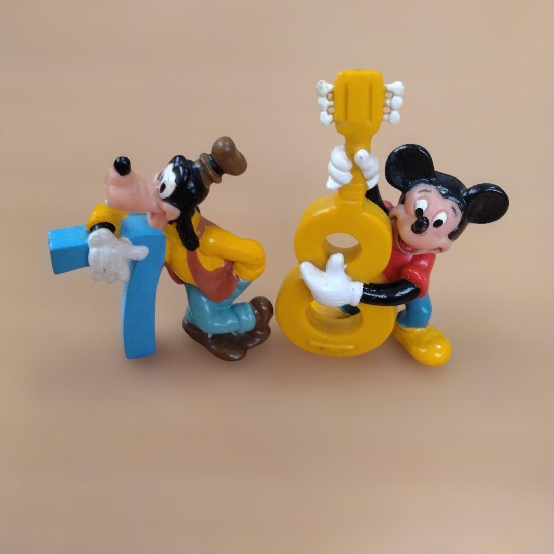 ディズニー仲間たち　数字フィギュア　ソフビ　レトロ　　レア