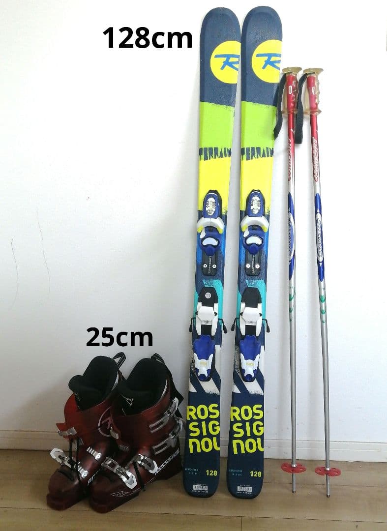 ROSSIGNOL スキー板 128cm ブーツ25cm