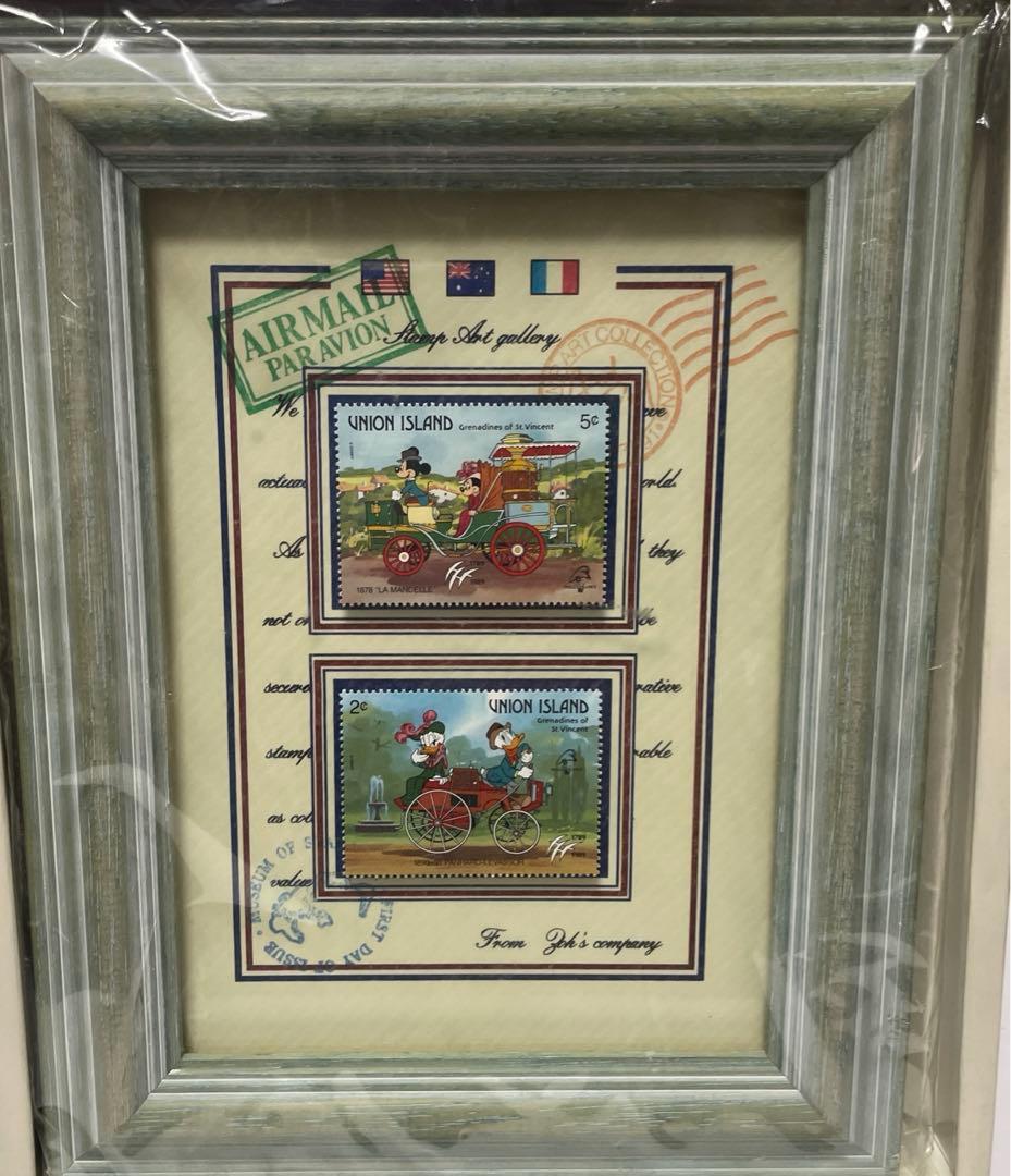 ディズニー 切手アート エアメール フレーム アートギャラリー