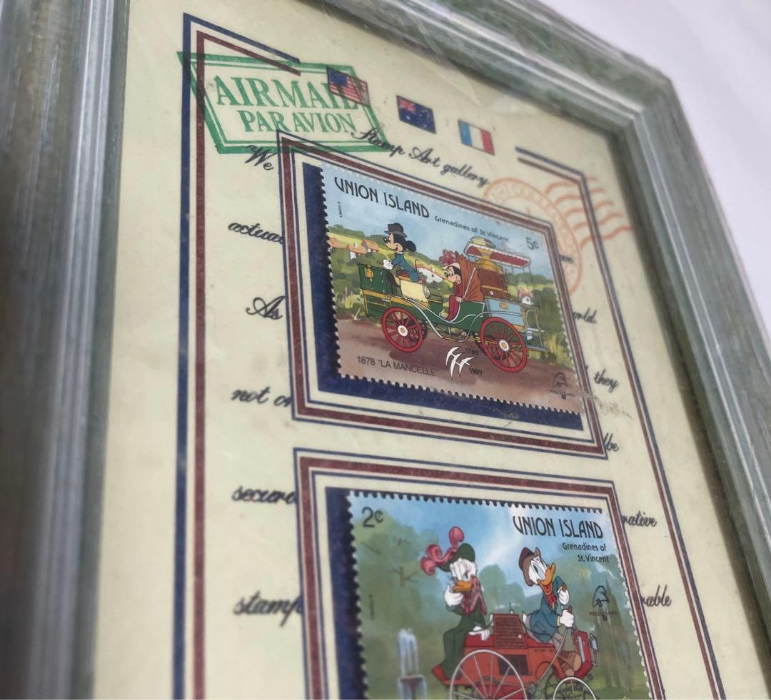ディズニー 切手アート エアメール フレーム アートギャラリー