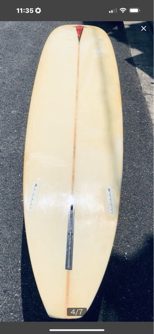 フレッチャーシエープ9ロングボード 赤いストライプ