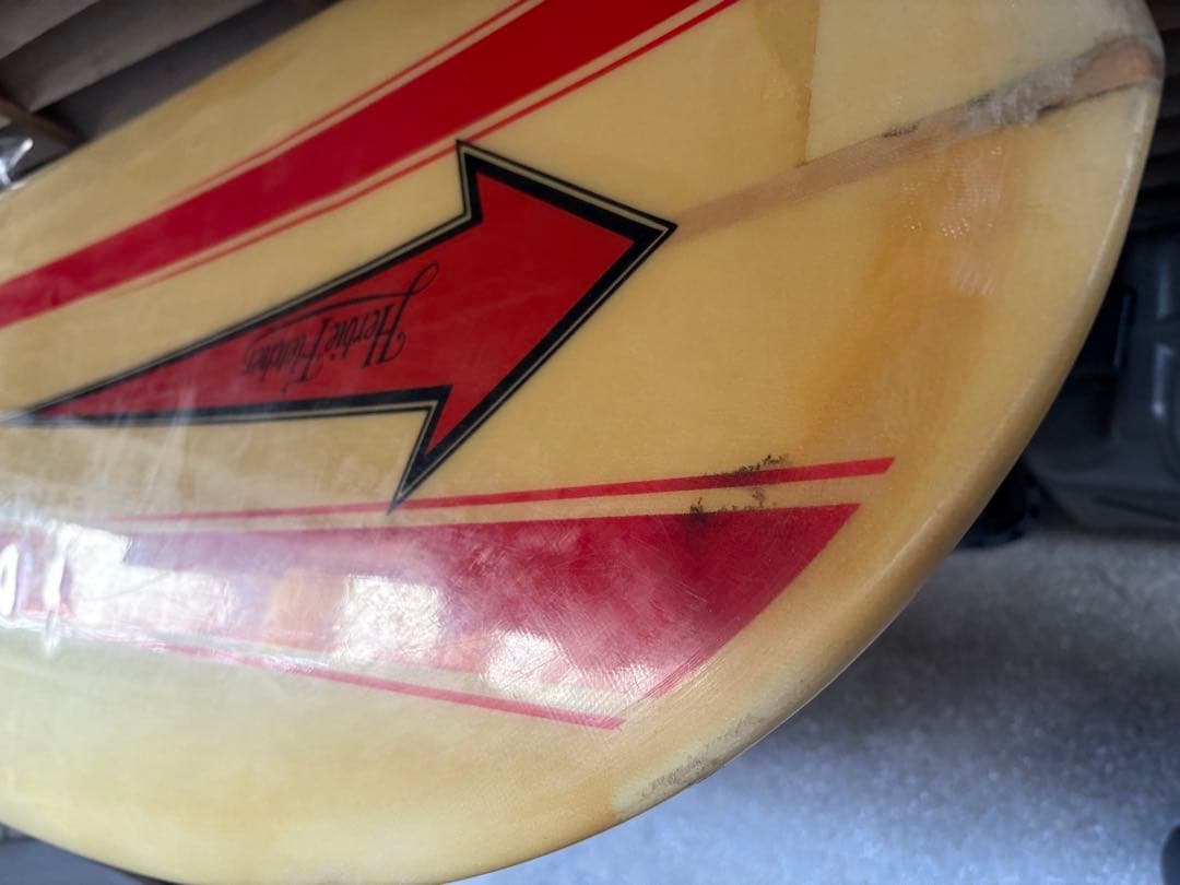 フレッチャーシエープ9ロングボード 赤いストライプ