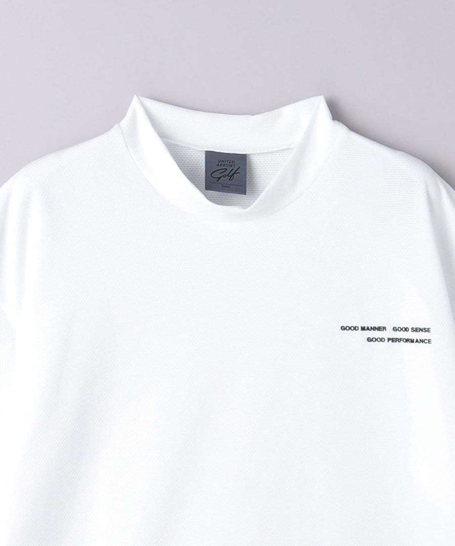 新品★ワイド ハイネック ポロ (XL) 吸水速乾 UV モックネック　ゴルフ