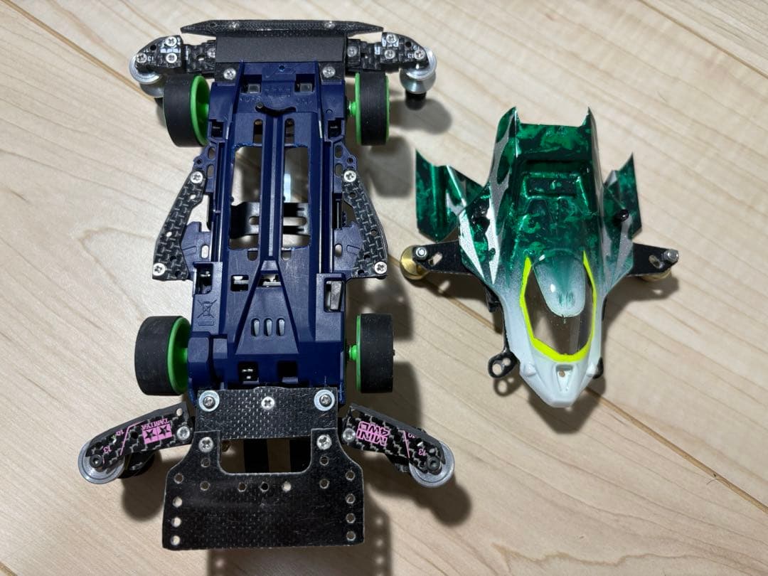 本日までの出品‼︎ サンダーショット　VZシャーシ　ミニ四駆　完成品　タミヤ純正