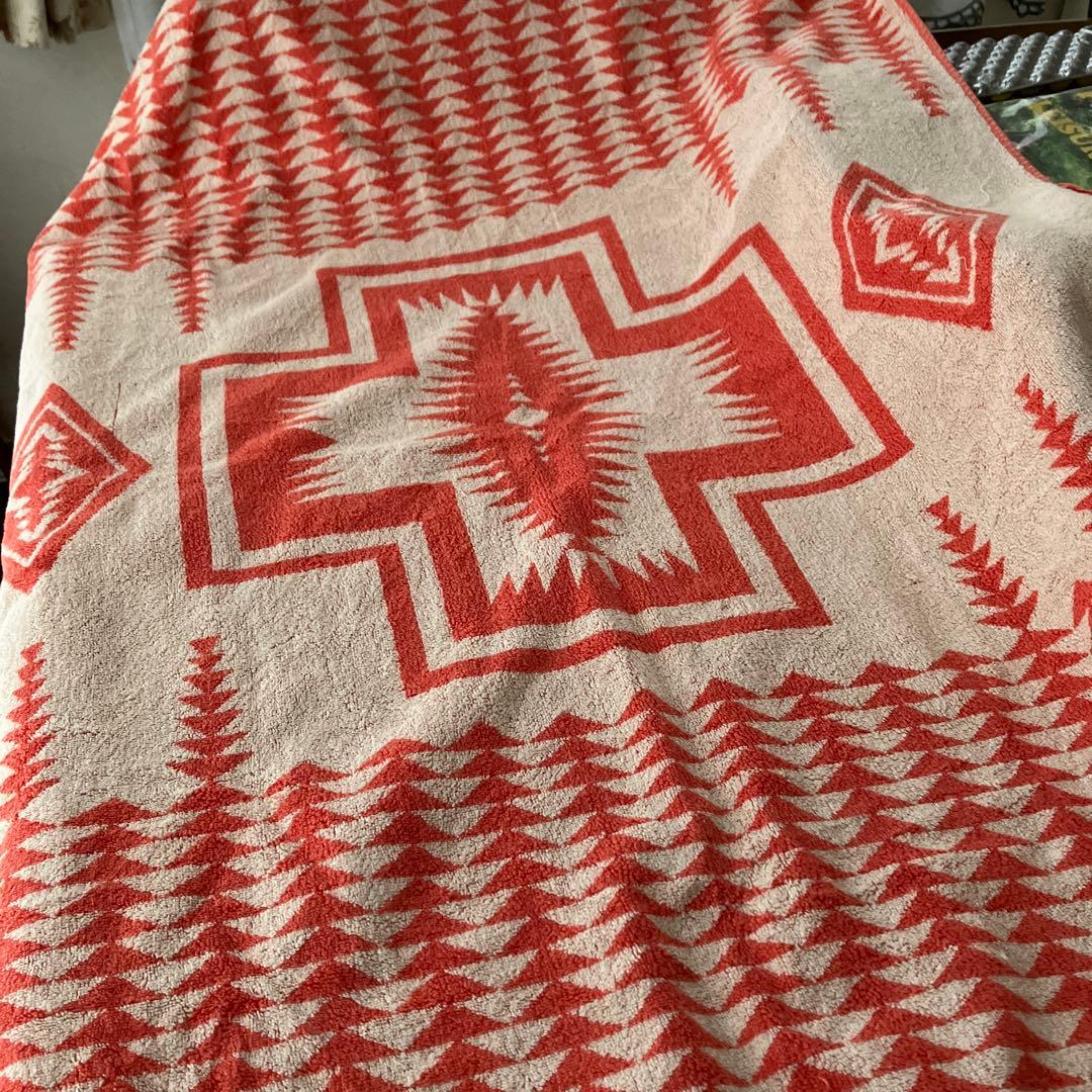 Pendleton コットン100%ブランケット オレンジ99×167cm