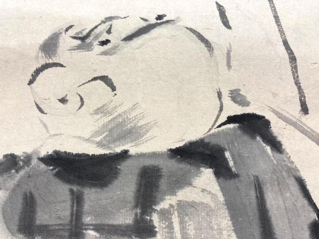 狩野常信「布袋に蘆雁」掛軸 三幅 紙本：江戸幕府 御用絵師