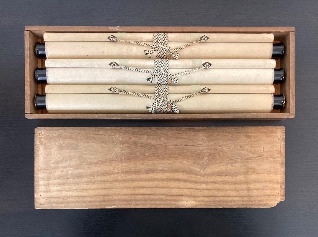 狩野常信「布袋に蘆雁」掛軸 三幅 紙本：江戸幕府 御用絵師