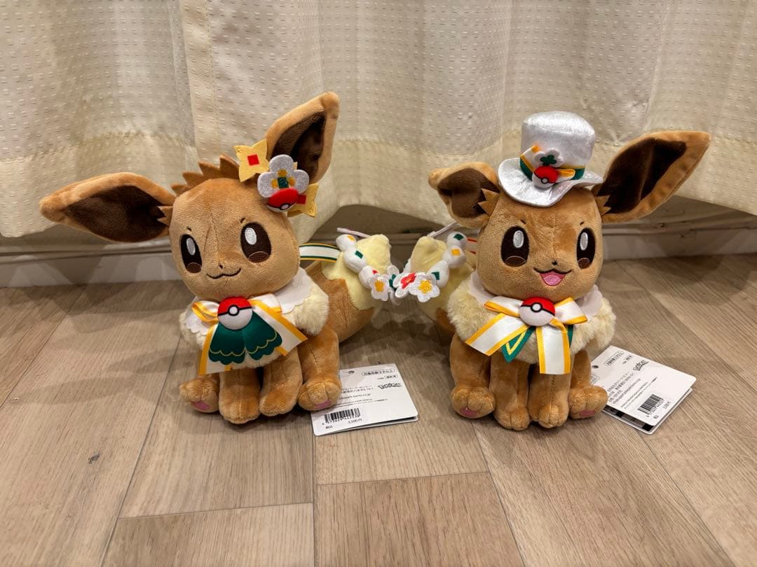 ポケパークカントー カーニバル衣装 イーブイ ぬいぐるみ 2個セット 限定