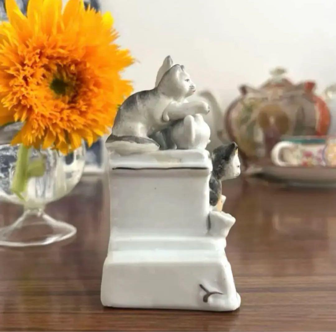 英国アンティーク1885年 ♤ 5匹の猫と5時のお茶 ♤ フェアリング