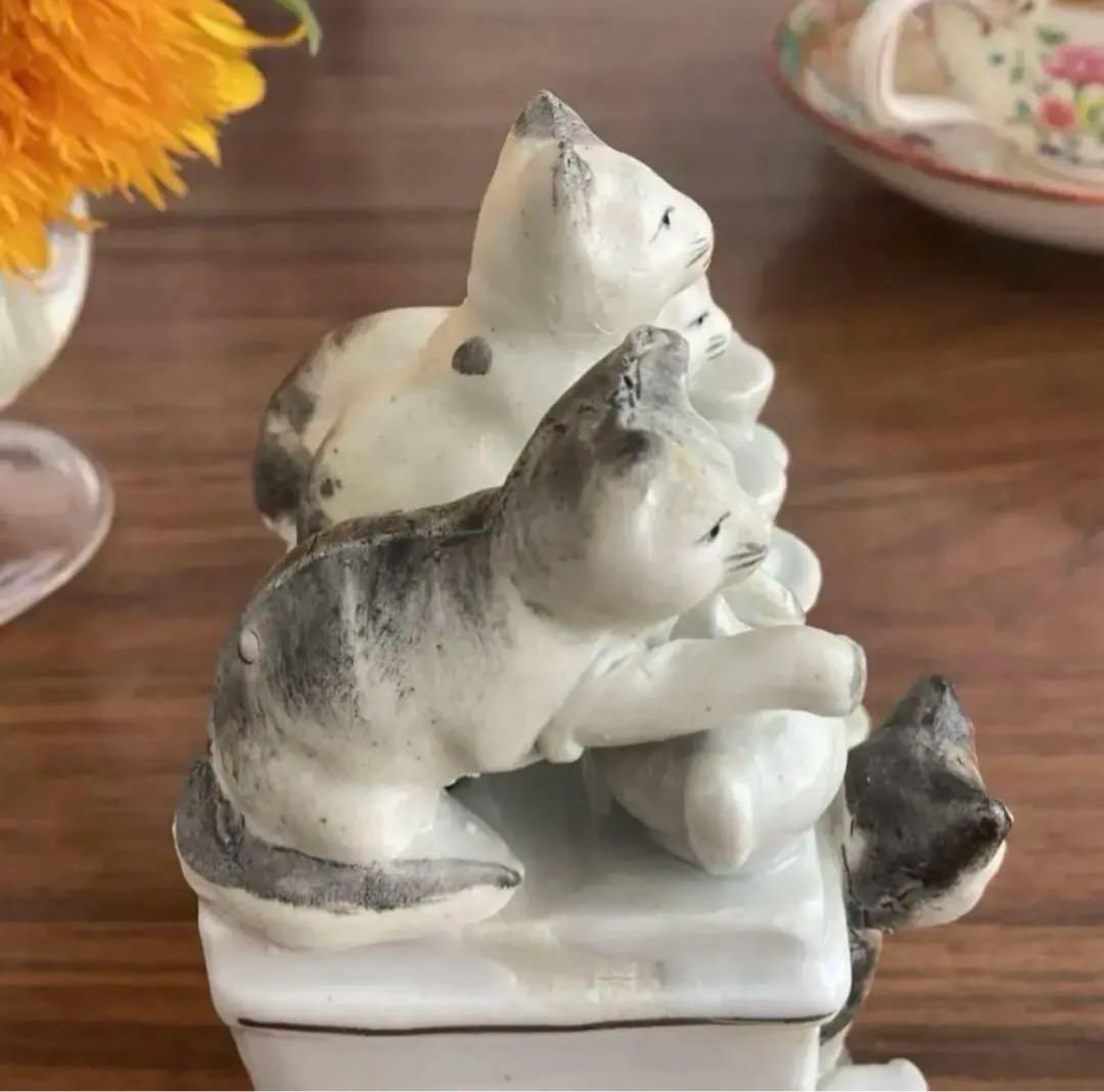 英国アンティーク1885年 ♤ 5匹の猫と5時のお茶 ♤ フェアリング