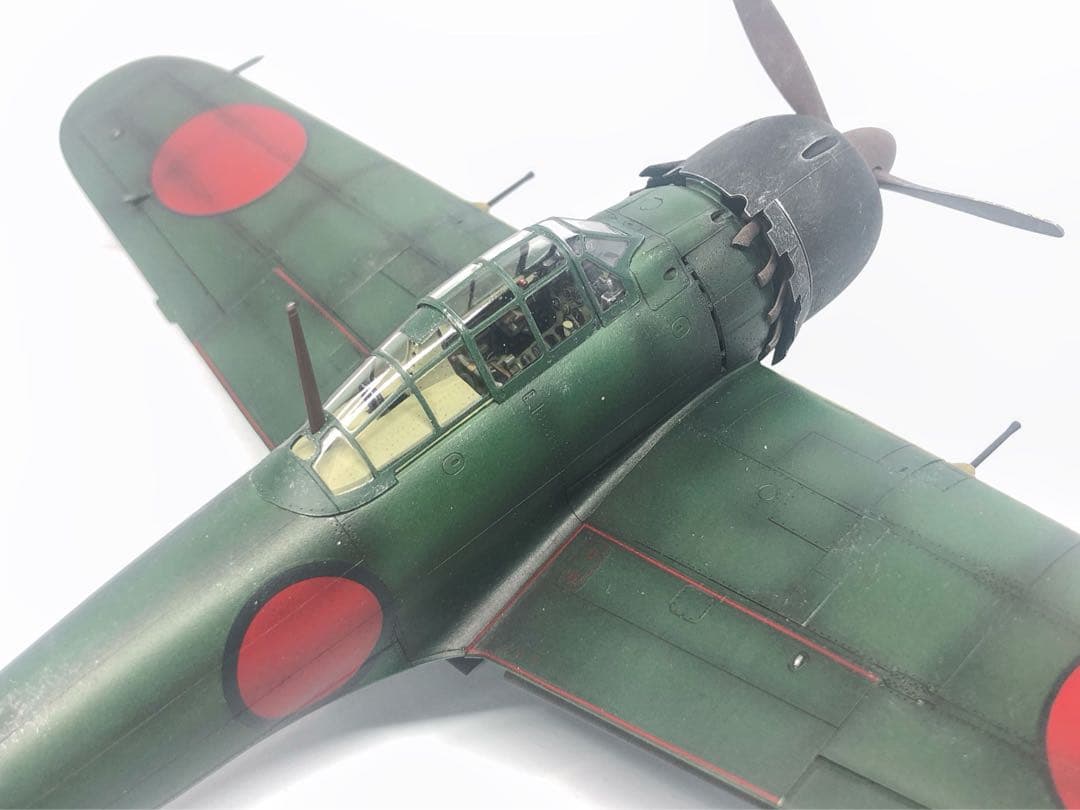 【海賊プラモデル屋完成品】 1:48 撃墜王の岩本徹三乗機
