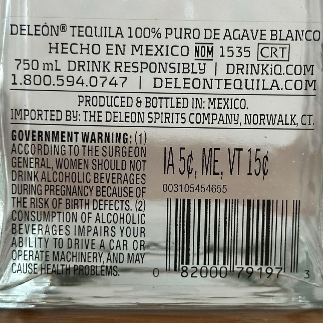 デレオン テキーラ ブランコ DELEÓN BLANCO