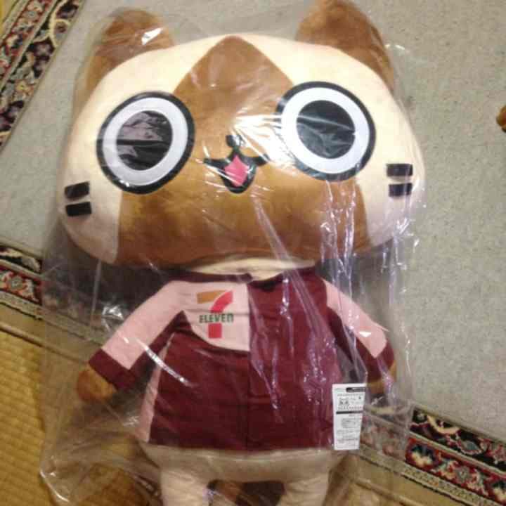 等身大アイルーぬいぐるみ♡セブンイレブンユニフォーム着用バージョン