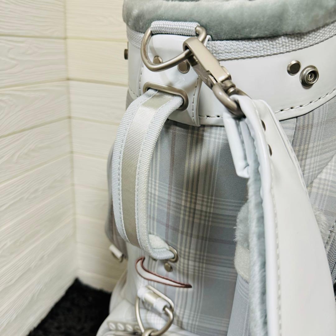 NIKE キャディバッグ　10分割　レディース　チェック　ナイキ　ゴルフ