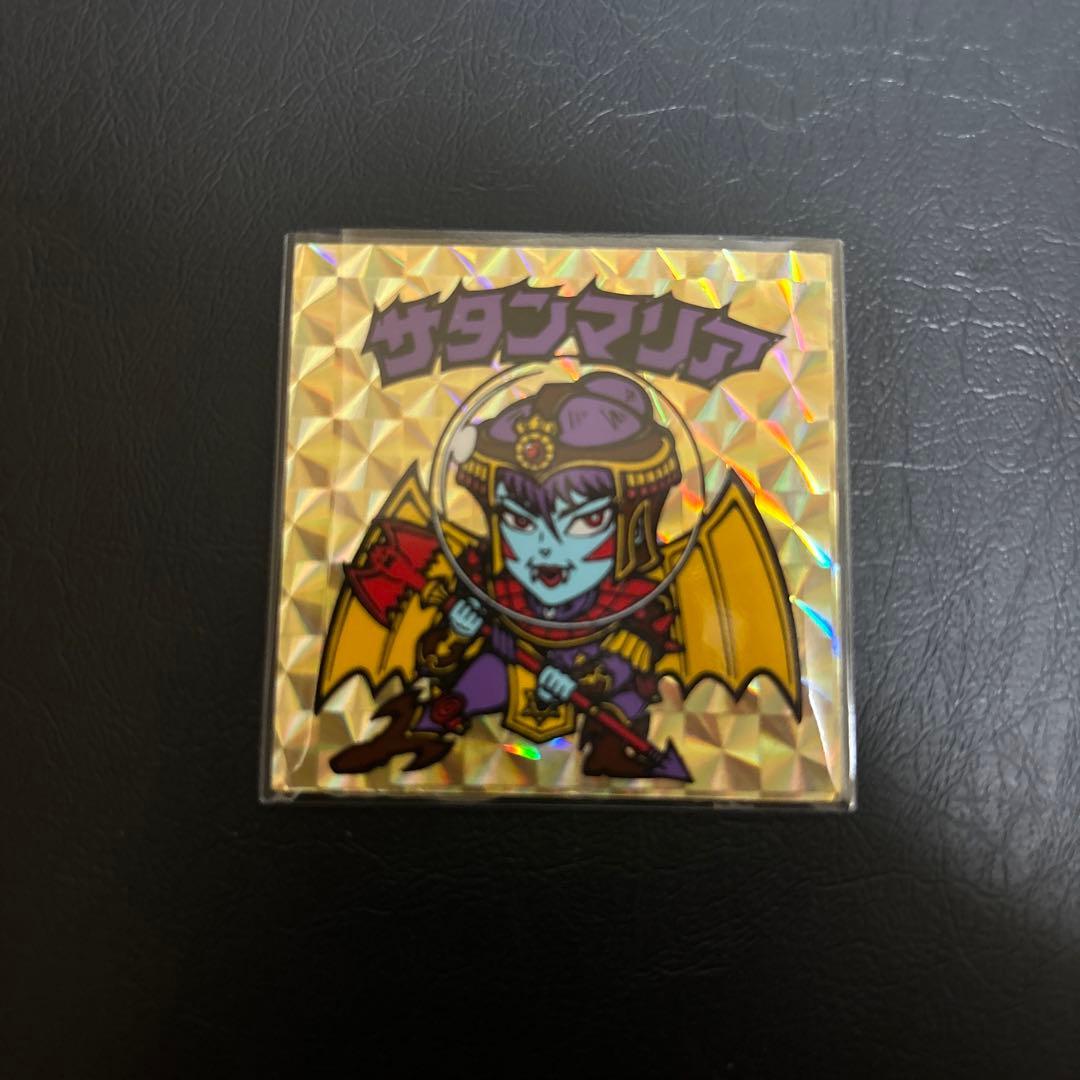 旧ビックリマンシール　サタンマリア　台紙青