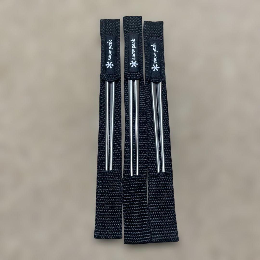 スノーピーク　チタン先細箸3個セット
