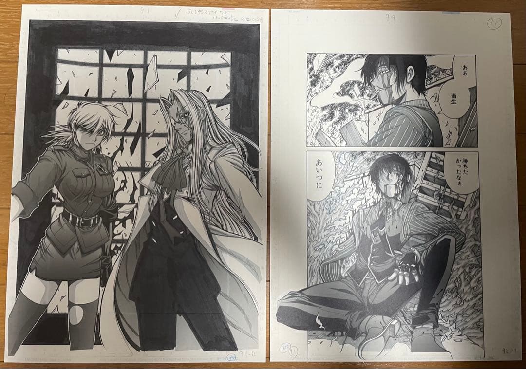 ヘルシング 20周年記念複製原画 王立国教騎士団セット