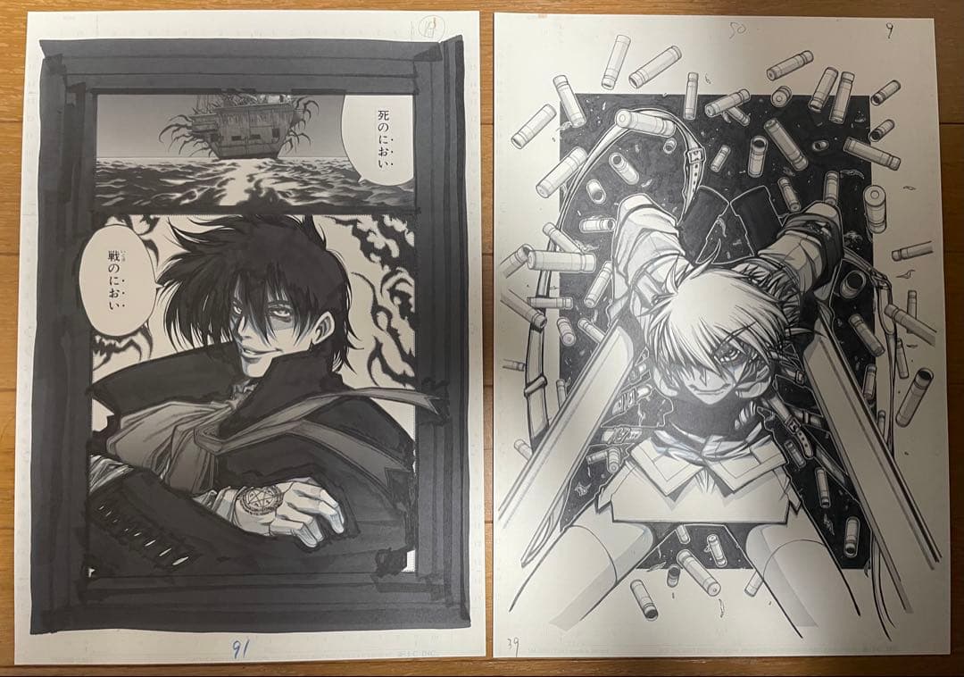 ヘルシング 20周年記念複製原画 王立国教騎士団セット