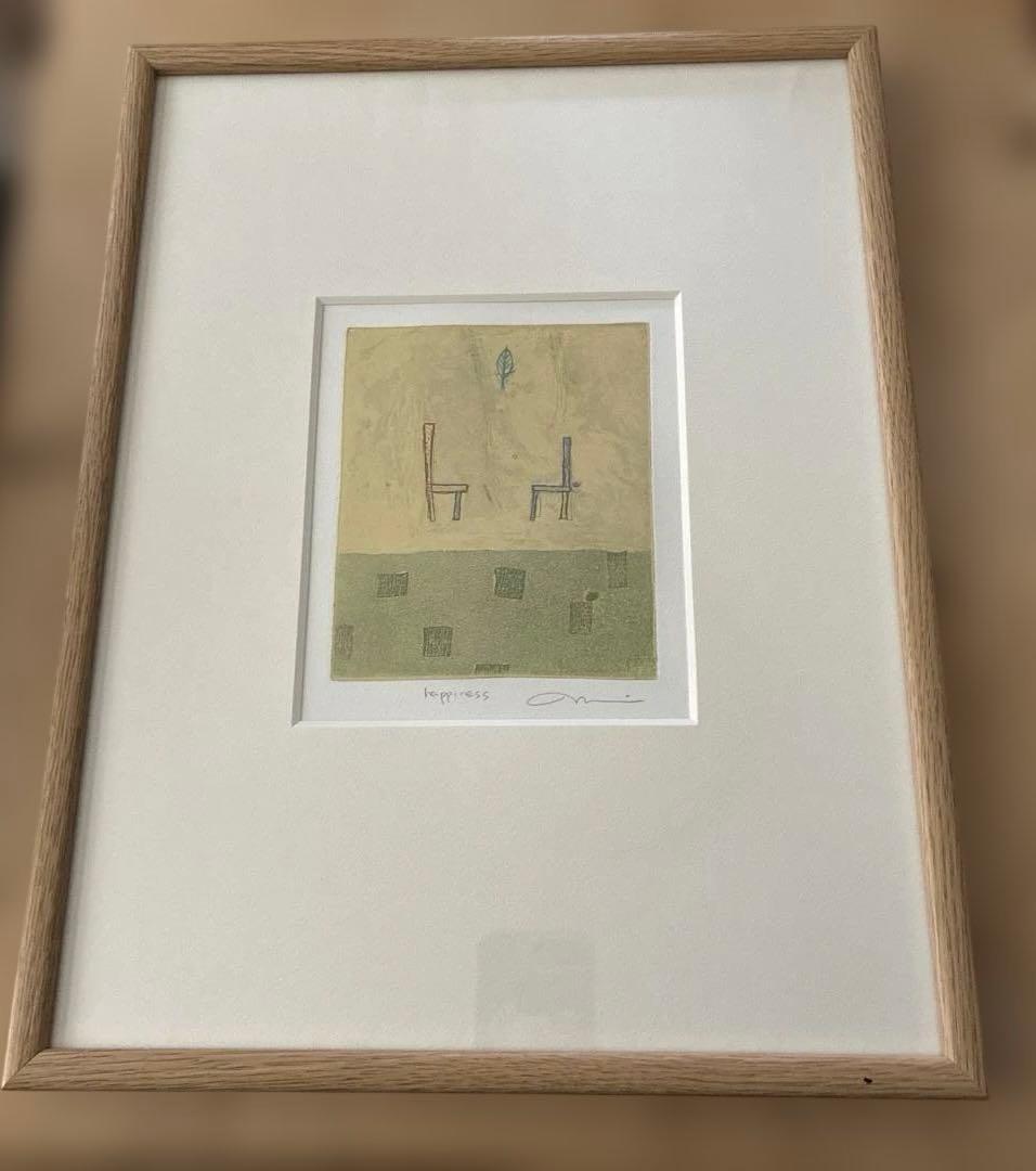 岡田まりゑ　happiness 銅版画