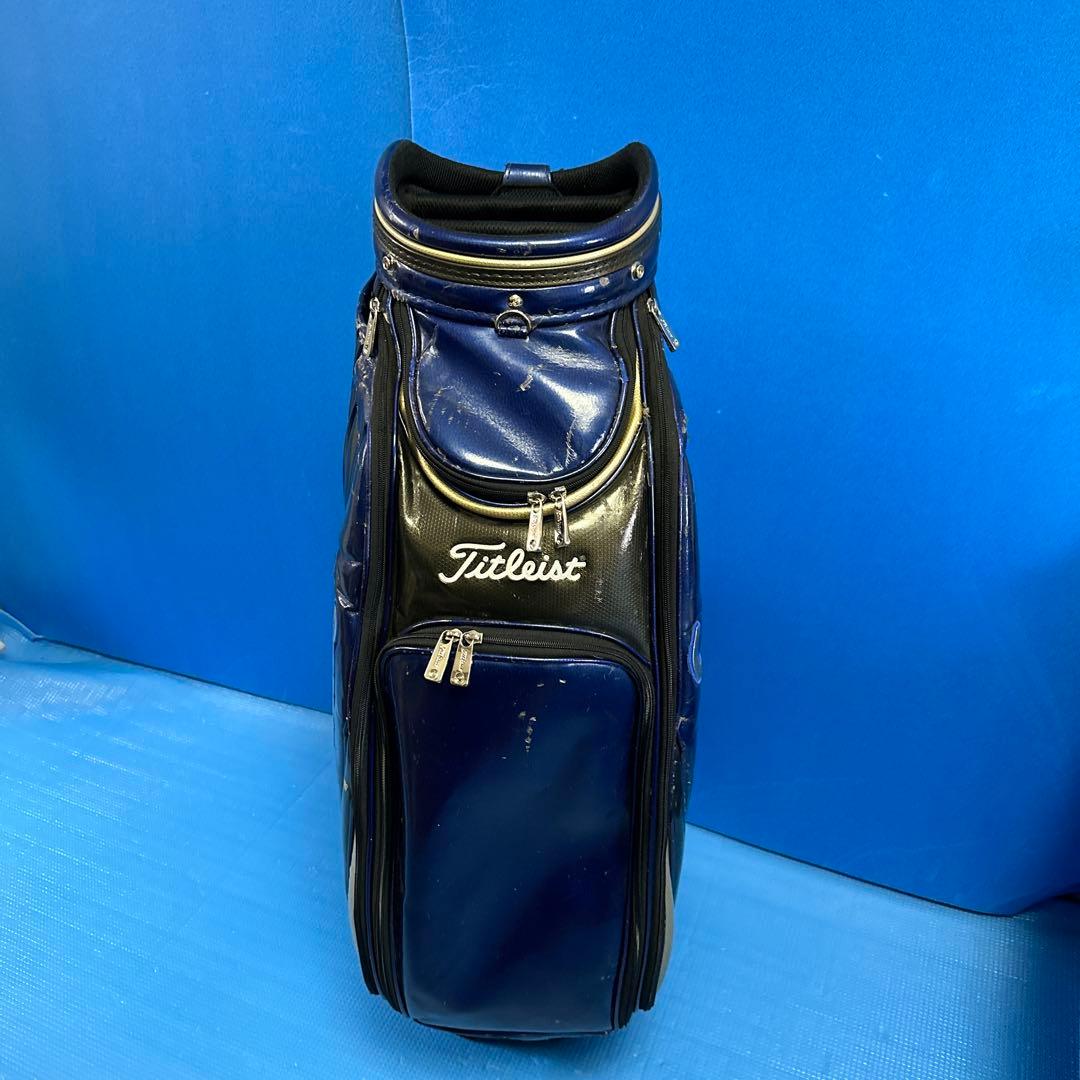 Titleist キャディバッグ アスリートモデル豪華エナメル・ネイビー