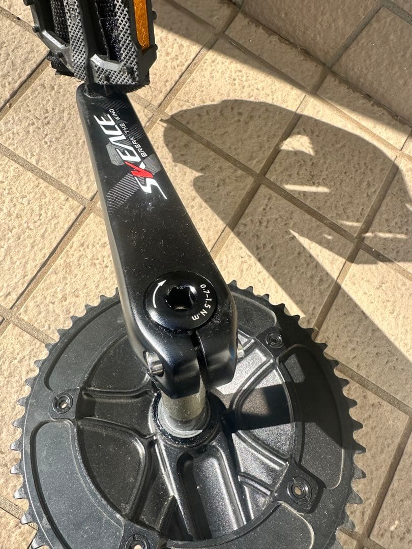 SKEACE シングルスピードクランクセット カーボン　ピストバイク