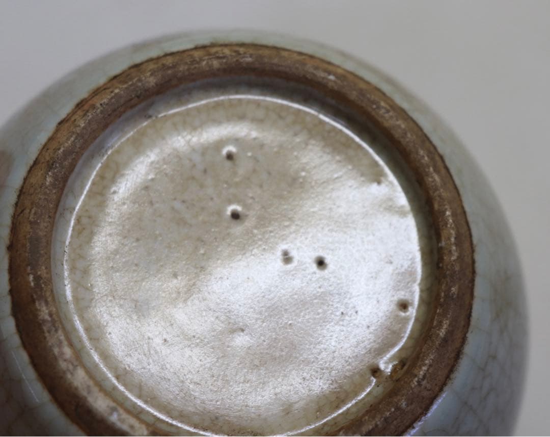 中国　清朝期　哥釉小壺　アンティーク　送料込み0717