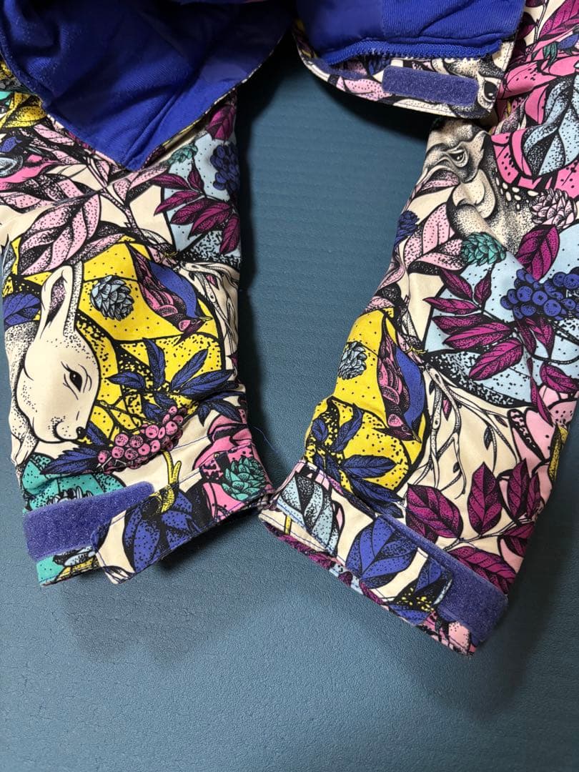 バートン　100 110スノーボードウェア　子供　キッズ BURTON ビブ　紫