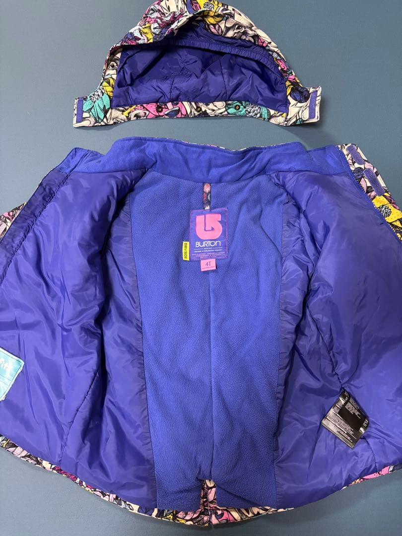 バートン　100 110スノーボードウェア　子供　キッズ BURTON ビブ　紫