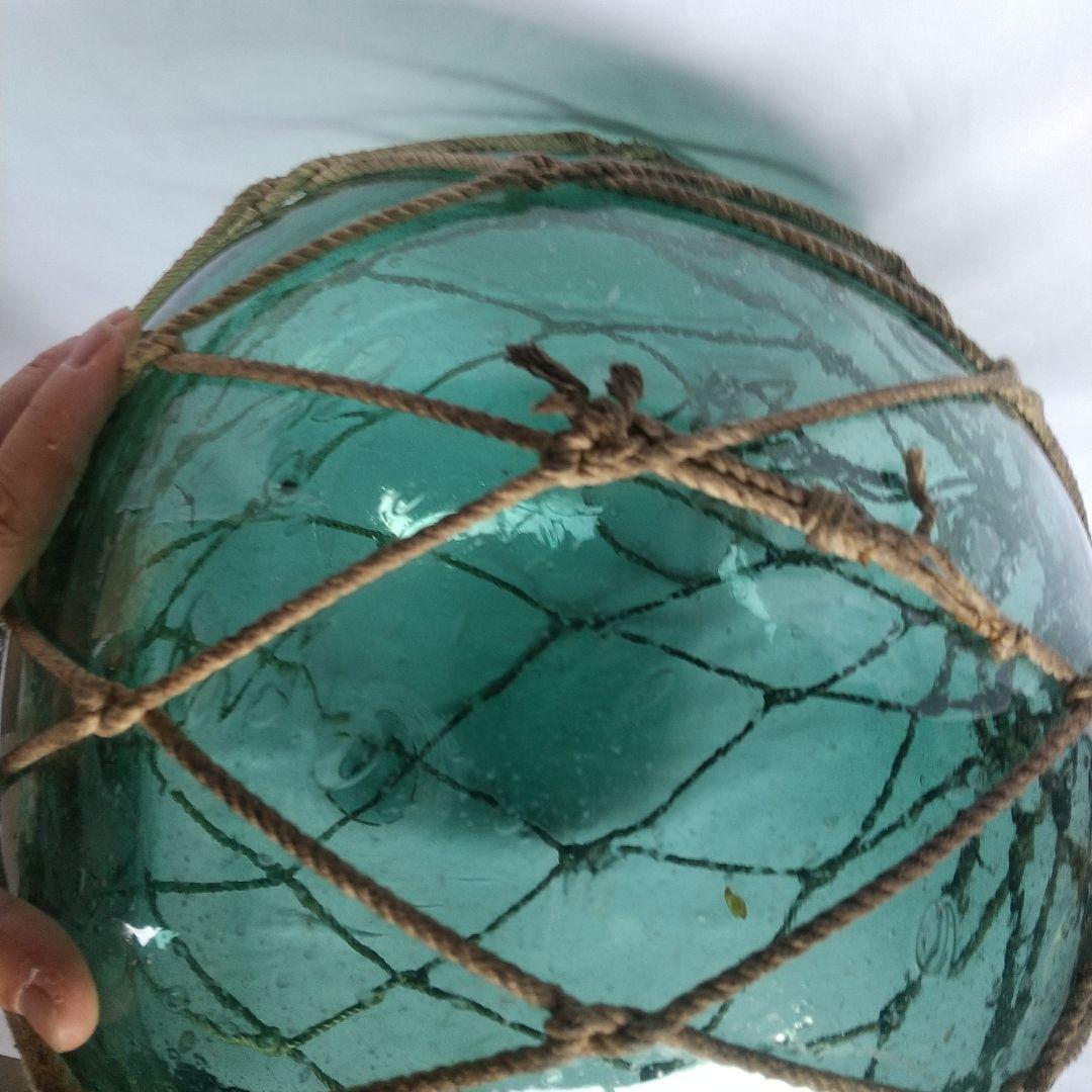 浮き玉　ガラス　直径約39センチ　やや傷・汚れ等あり