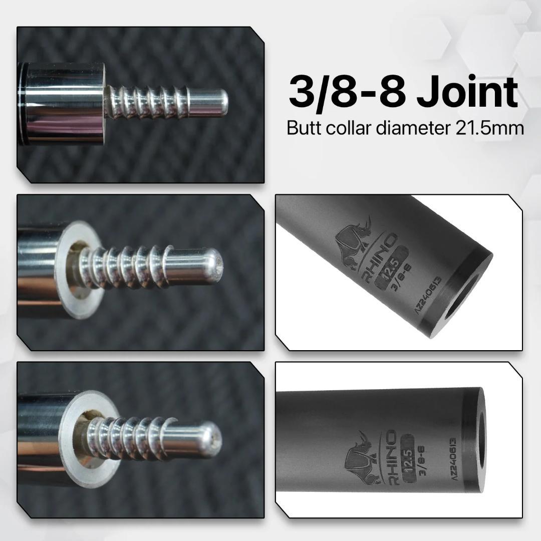 ※入荷しました　Rhino ラジアル12.9mm ビリヤード カーボン シャフト