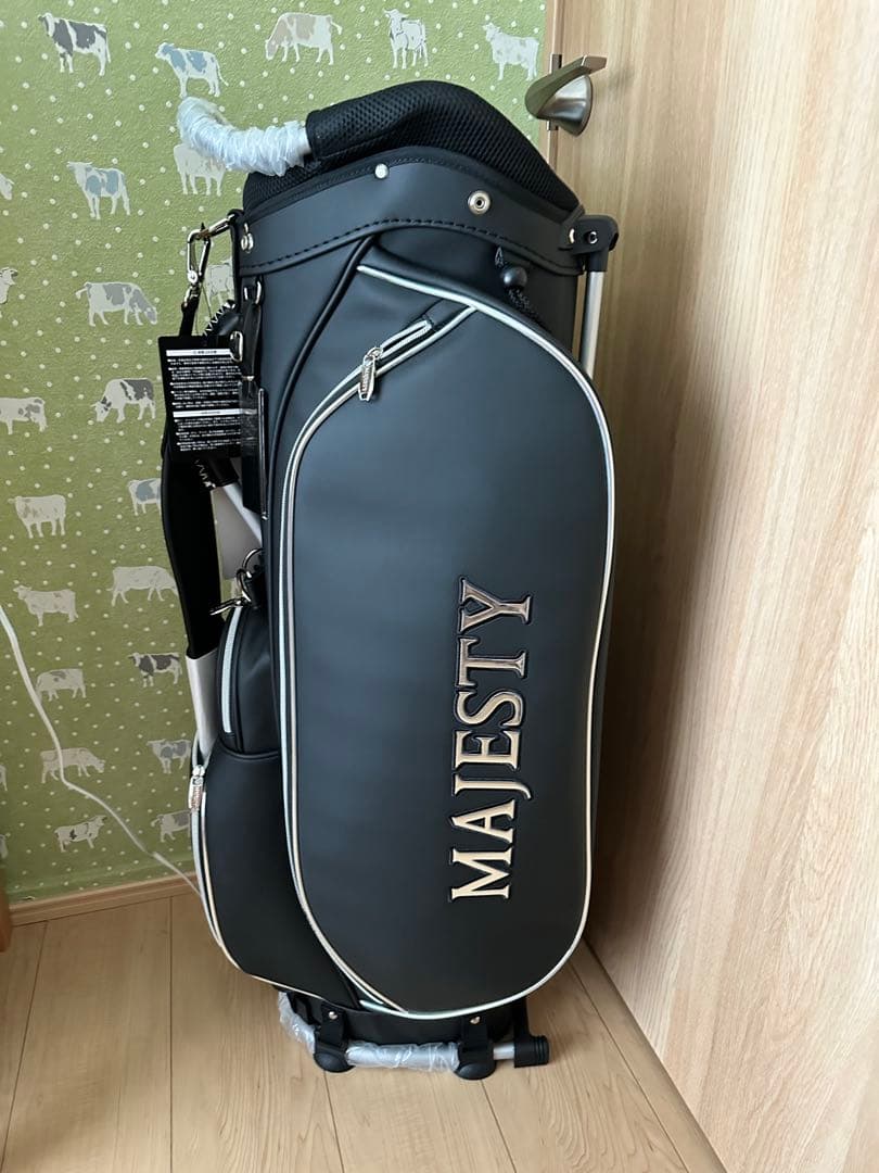 新品　MAJESTY ブラック スタンドキャディバッグ