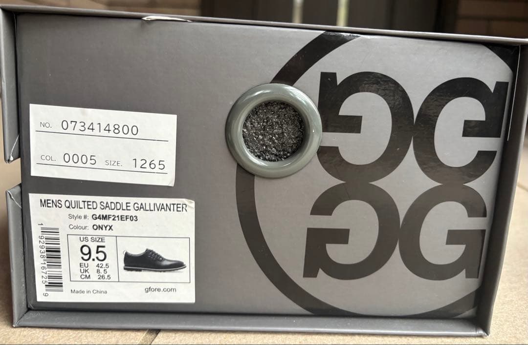 美品G/FOREメンズ牛革レザーガリバンダースパイクレス　ゴルフシューズ　箱あり