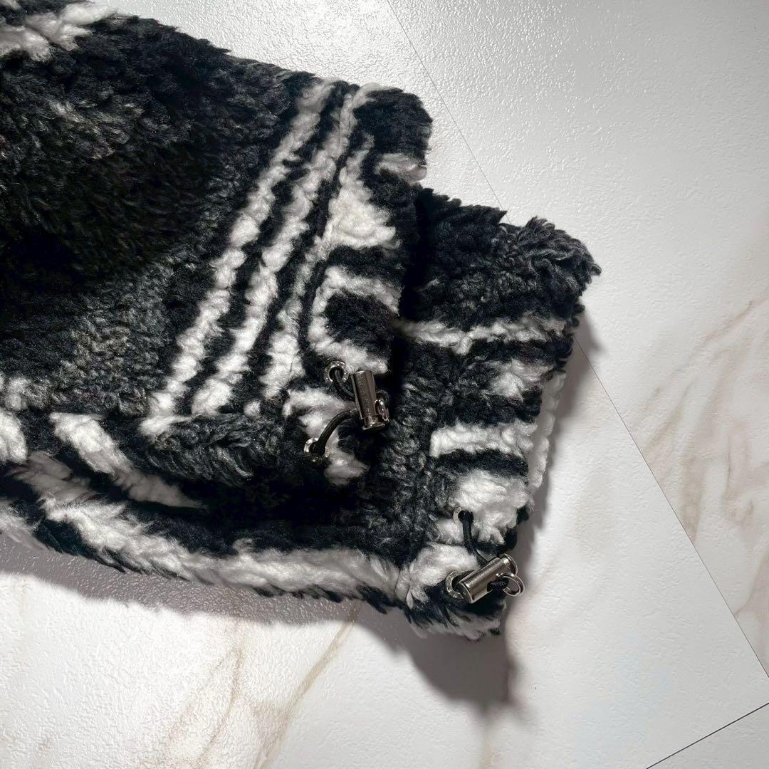 MARK&LONA ボアパンツ 黒×白 総柄 スカル メンズ 44 ゴルフウェア