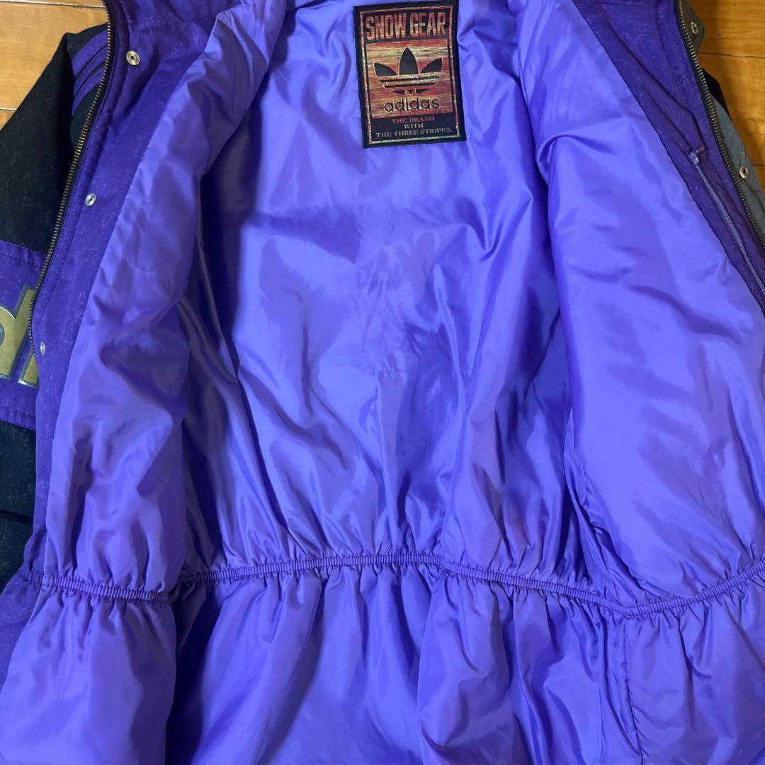 【超絶希少】デサント製　adidas スキーウェア セットアップ　黒/紫　美品