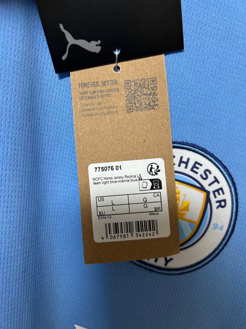 フォーデン マンチェスターシティ 24/25ユニフォーム長袖 L 新品 正規品