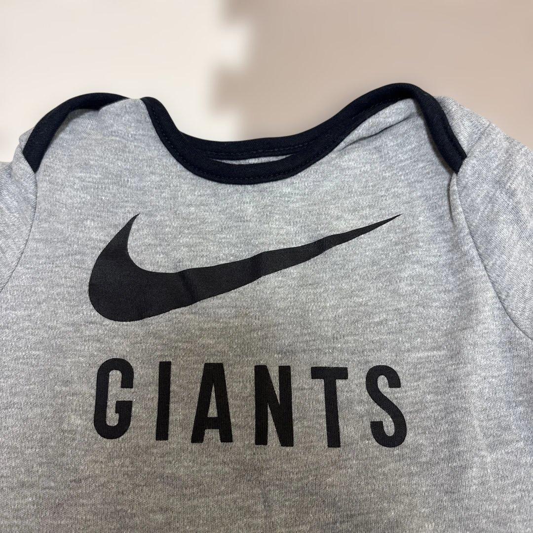 読売ジャイアンツ ナイキ ホワイト×グレー×オレンジ 3枚セット ロンパース