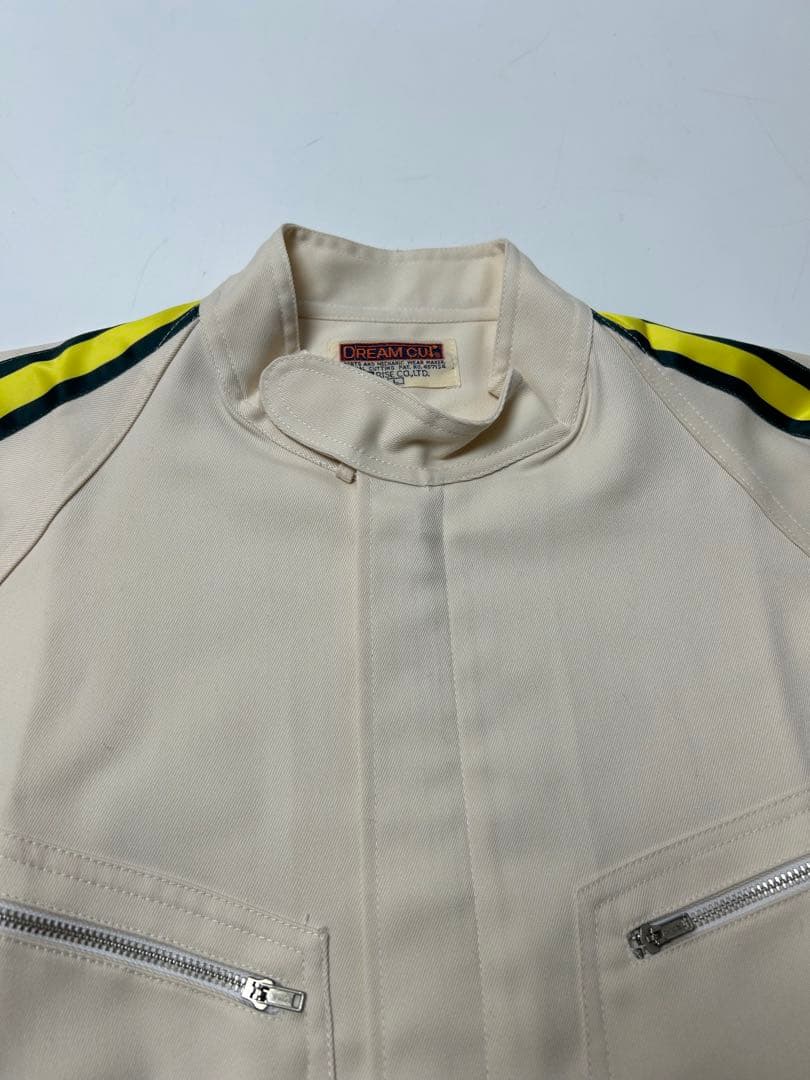80's deadstock ベージュ　レーシングジャケット　レーシングスーツ